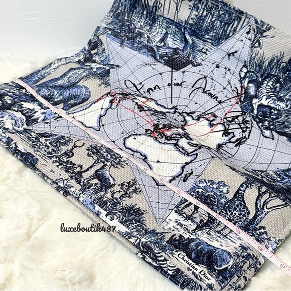 Christian Dior Around The World straw tote bag - Picture 6 of 9